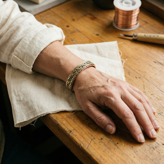 Clara's Weave Copper Bracelet