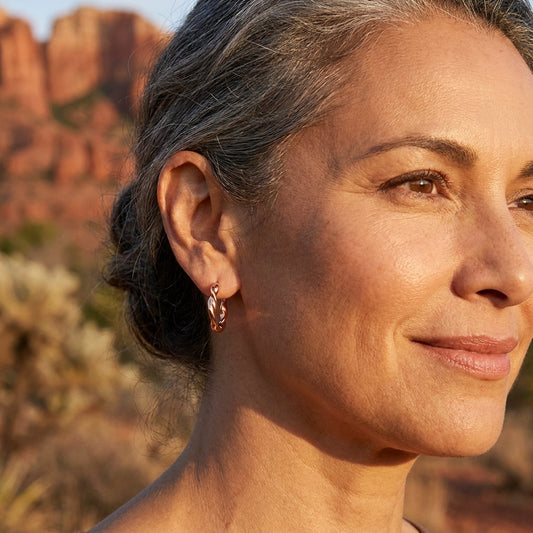 Clara's Wren Copper Hoop Earrings