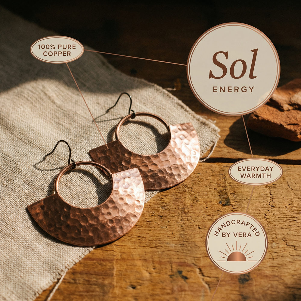 Clara's Sol Copper Earrings