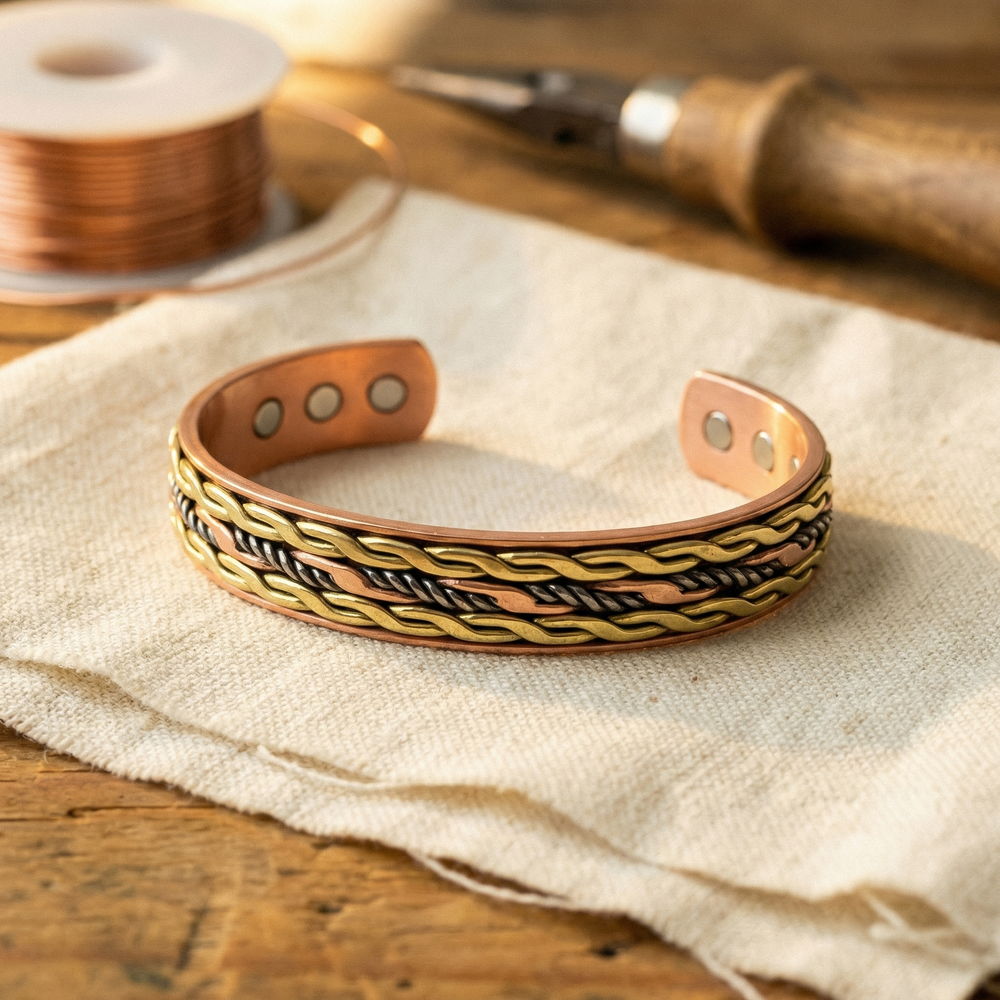 Clara's Weave Copper Bracelet