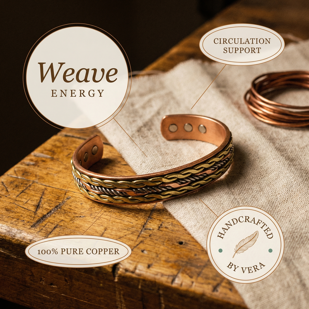 Clara's Weave Copper Bracelet