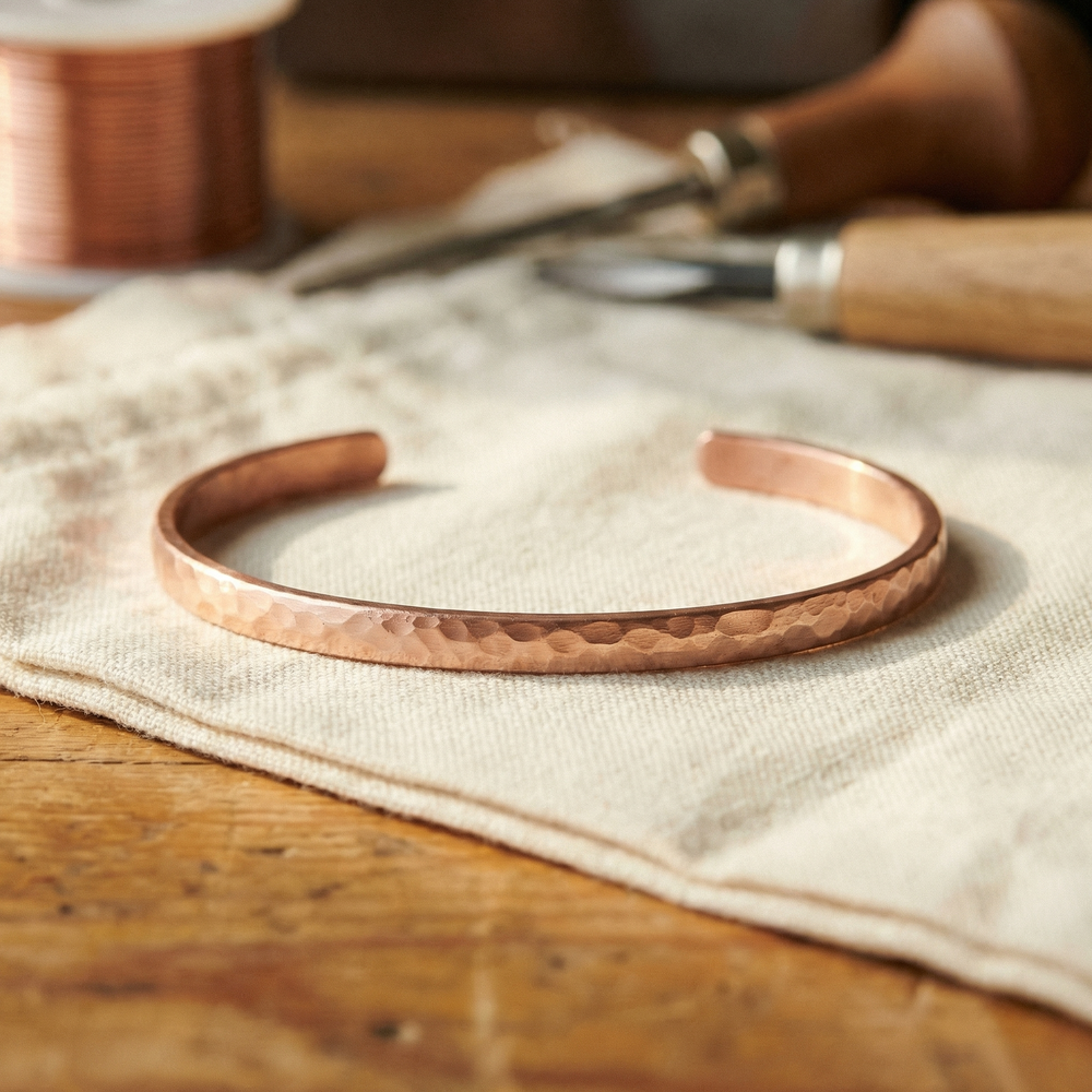 Clara's Sand Copper Anklet