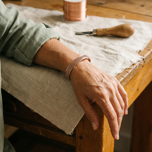 Clara's Wave Copper Bracelet