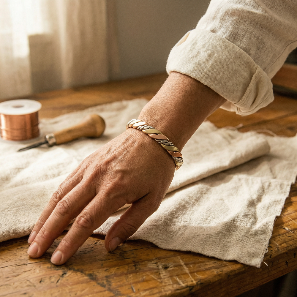 Clara's Stone Copper Bracelet