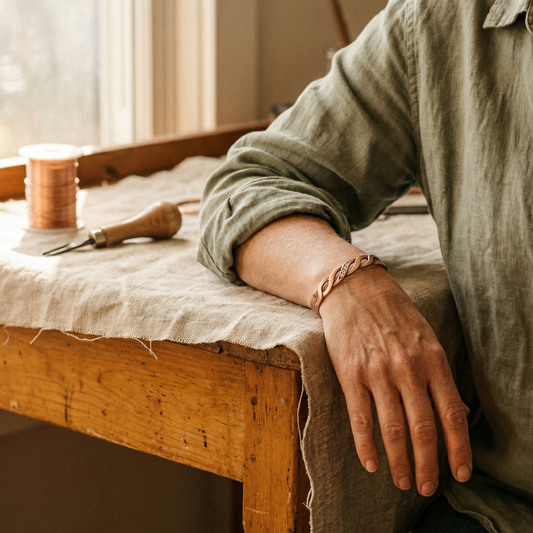 Clara's Seam Copper Bracelet