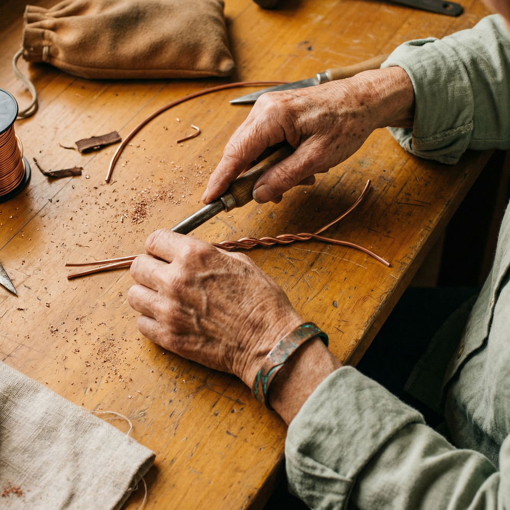 Clara's Seam Copper Bracelet
