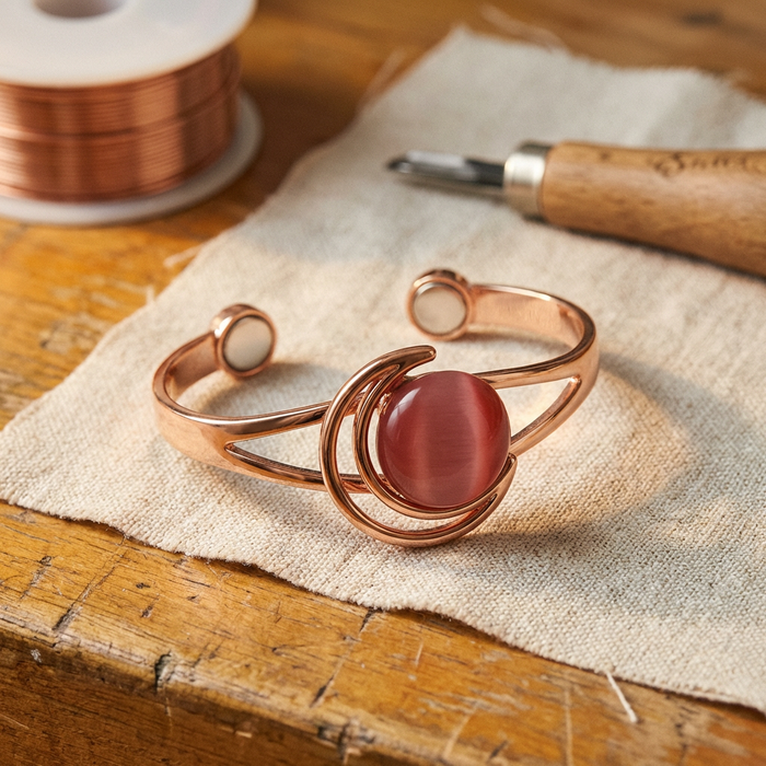 Clara's Sphere Pink Copper Bracelet