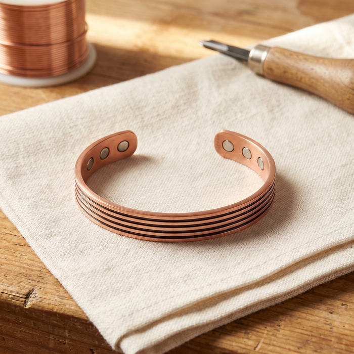 Clara's Sage Copper Bracelet