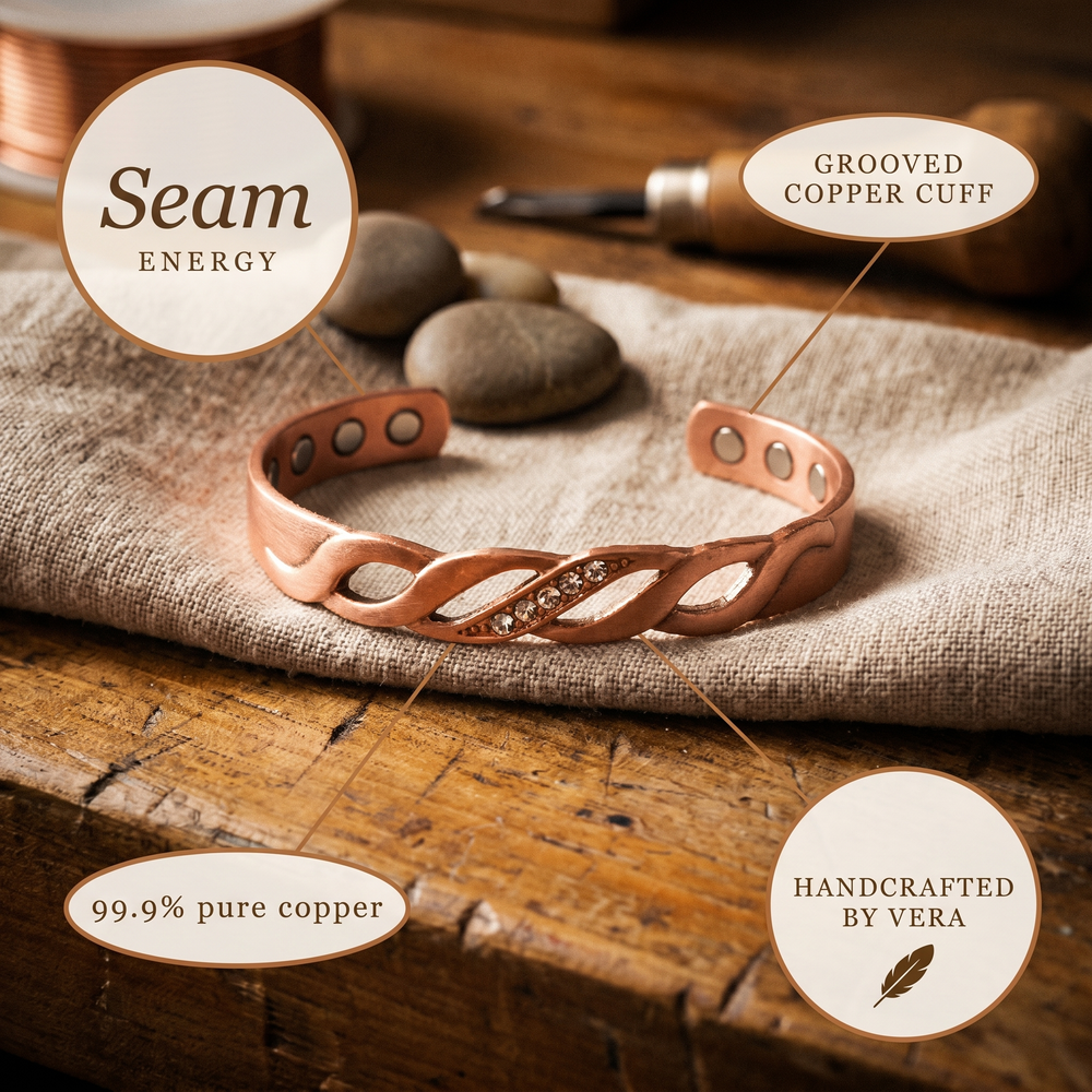 Clara's Seam Copper Bracelet
