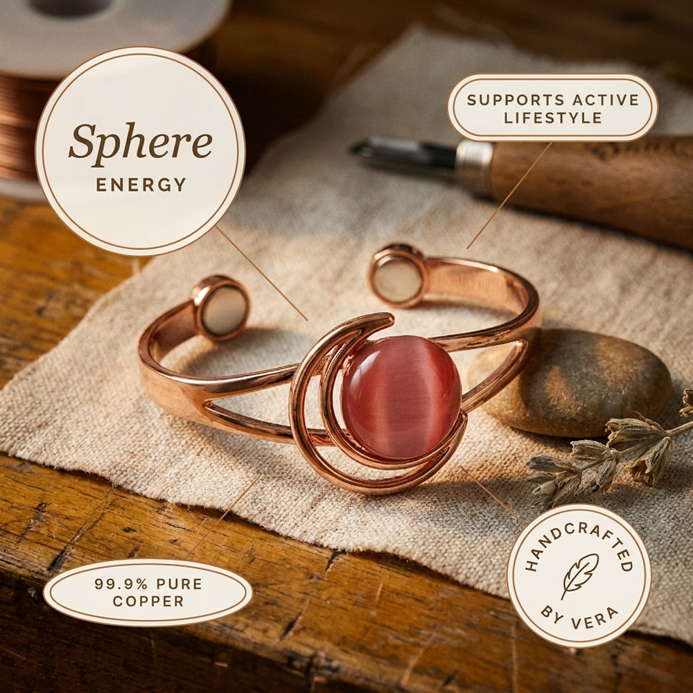 Clara's Sphere Pink Copper Bracelet