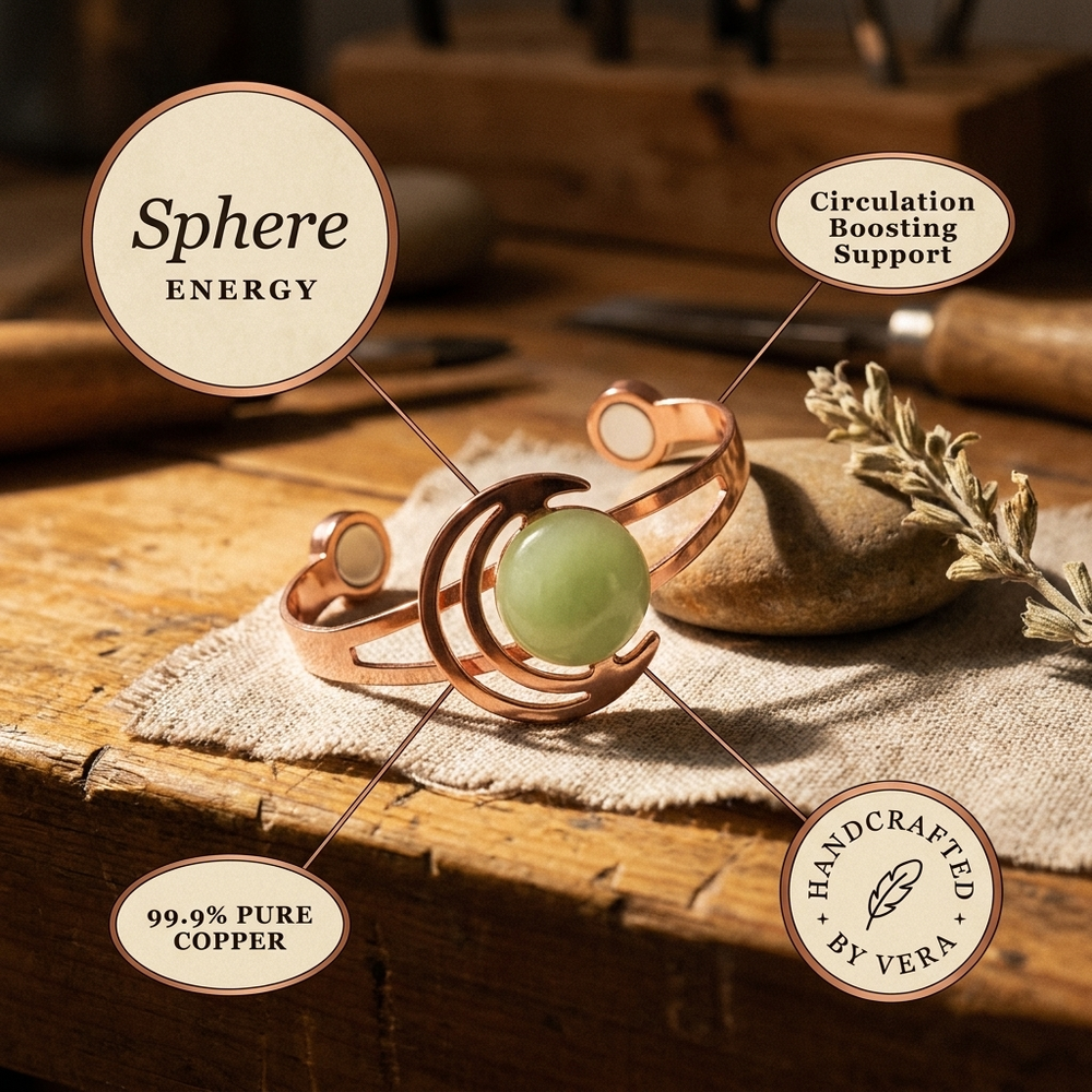 Clara's Sphere Green Copper Bracelet