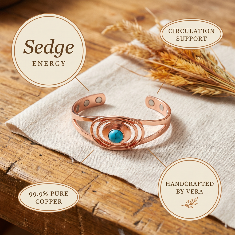 Clara's Sedge Copper Bracelet