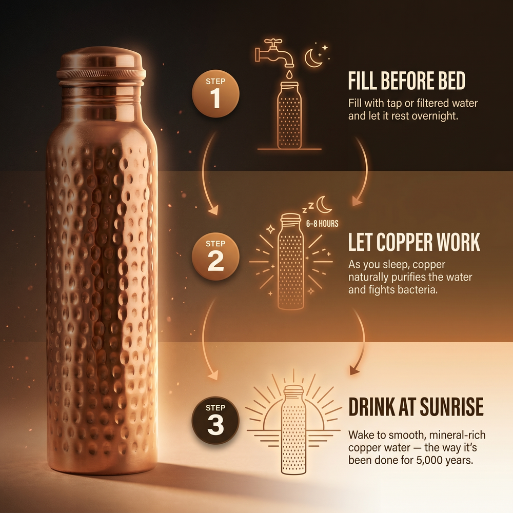 Clara's Pure Copper Water Bottle