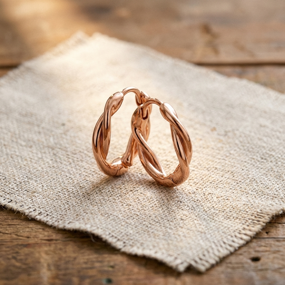 Clara's Wren Copper Hoop Earrings
