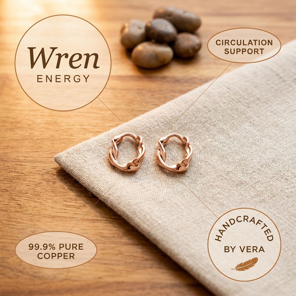 Clara's Wren Copper Hoop Earrings