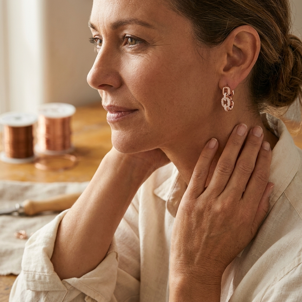 Clara's Tor Copper Earrings