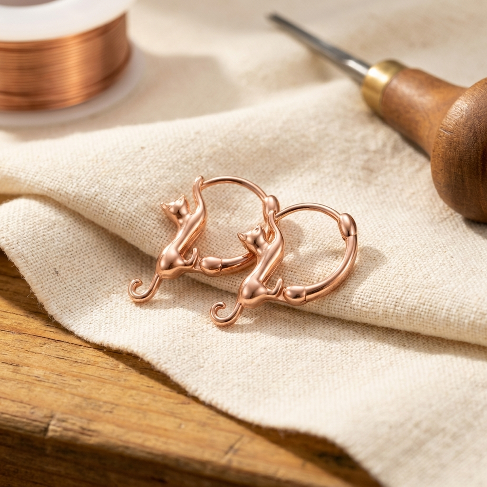 Clara's Swirl Copper Earrings
