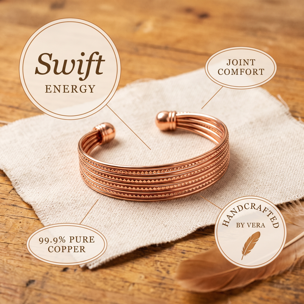 Clara's Swift Copper Bracelet