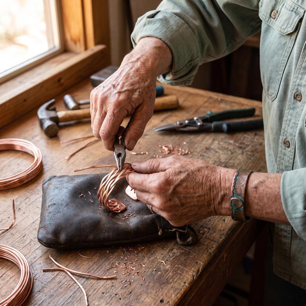 Clara's Wisp Copper Bracelet