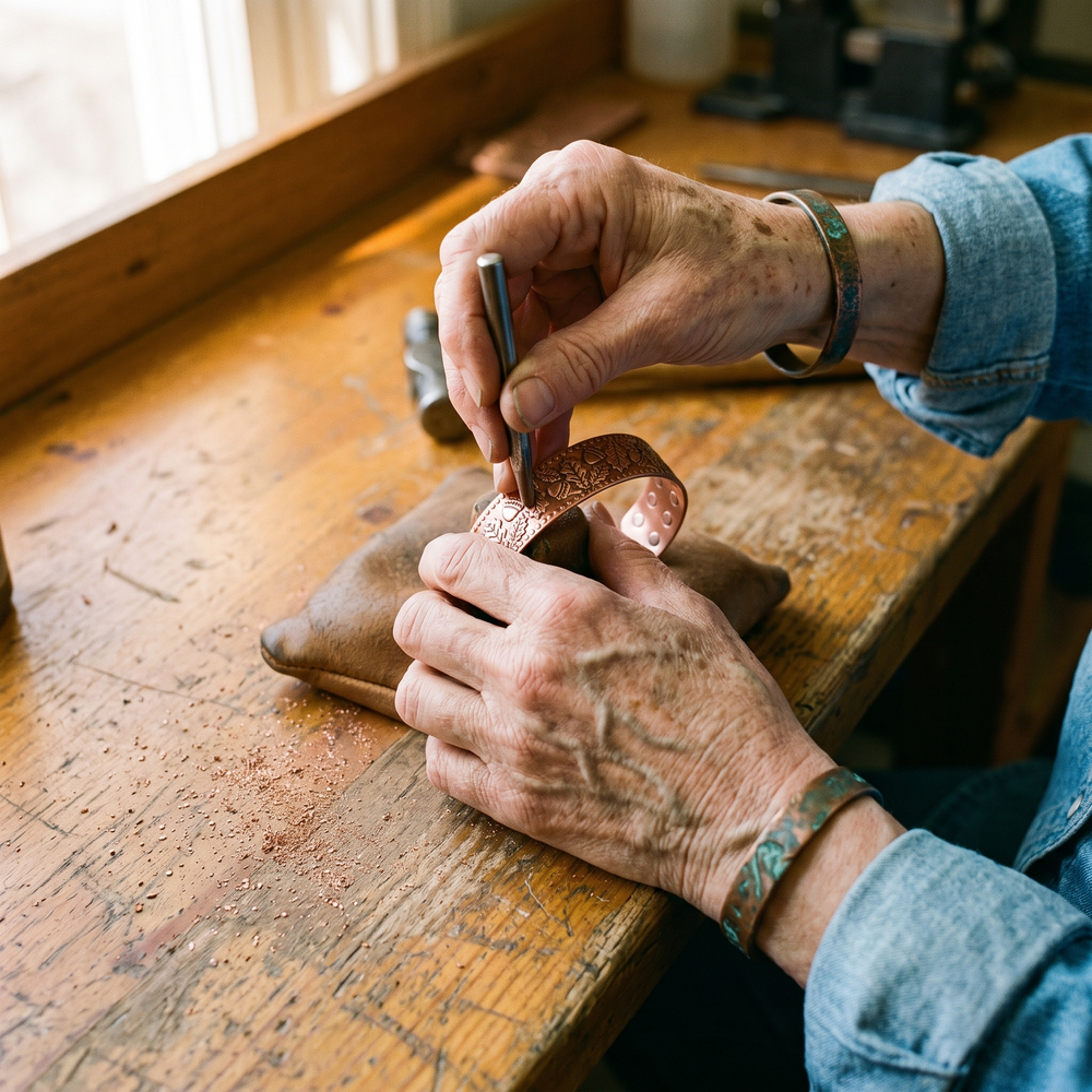 Clara's Timber Copper Bracelet
