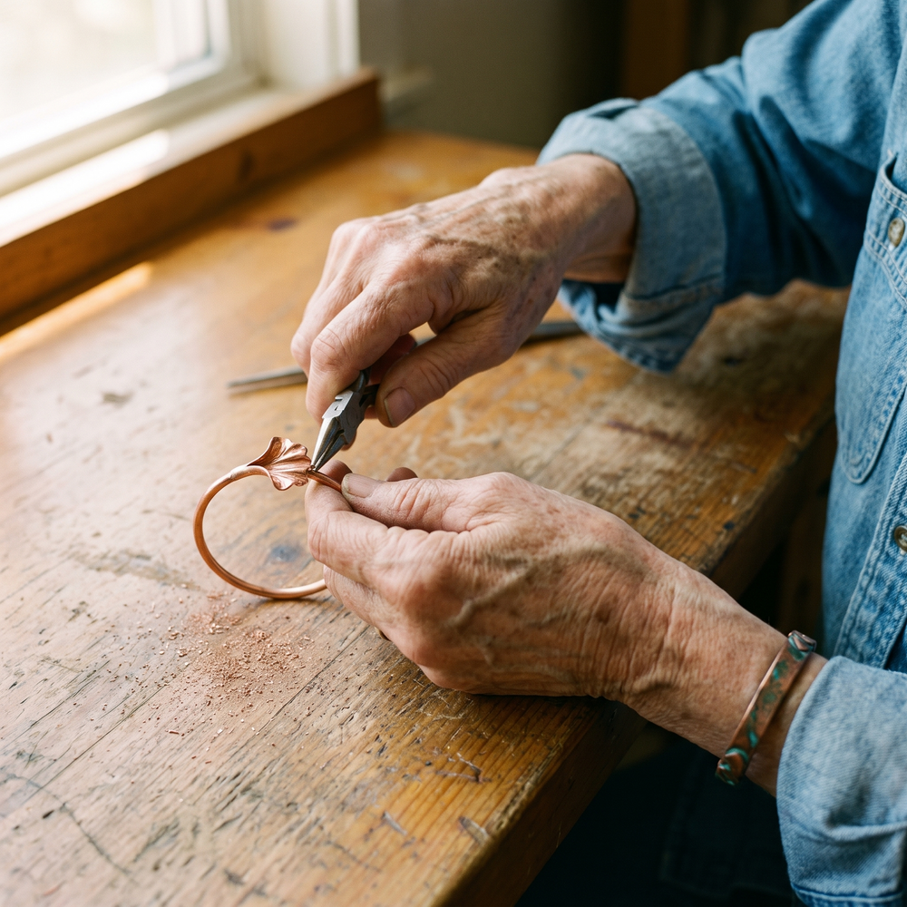 Clara's Shell Copper Bracelet